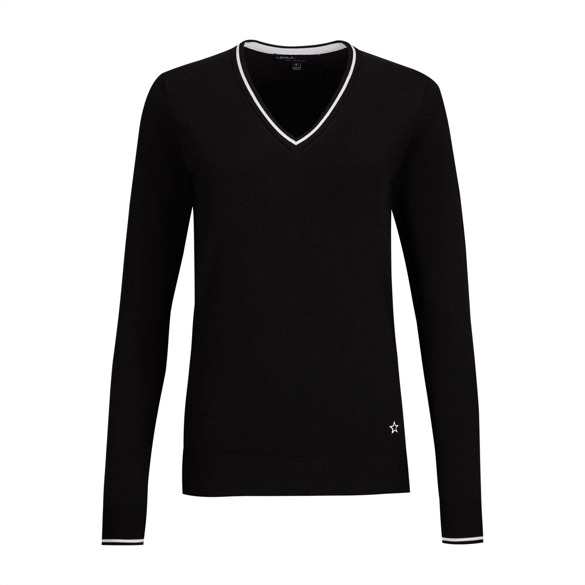 Kith Women Verone V-Neck Sweater ロゴ 黒 Kith Women Verone V-Neck Sweater ロゴ 黒