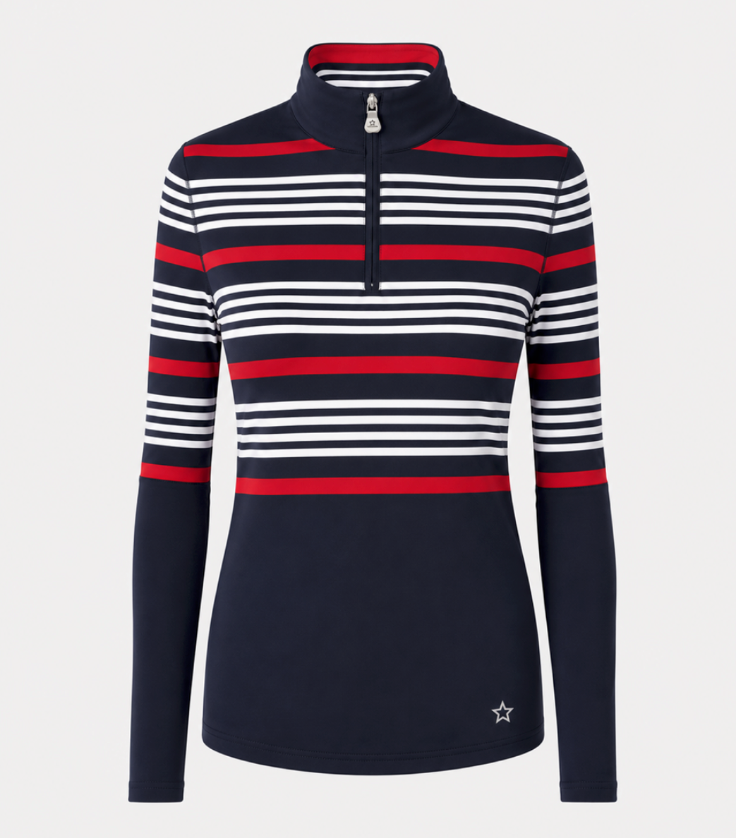 Millie Striped Top w SOLHEIM CUP Logo